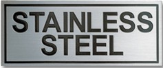 laser marked stainless steel sign