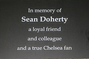 Black aluminum sign engraves silver