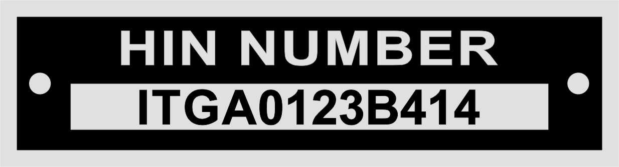 Hull ID Plate