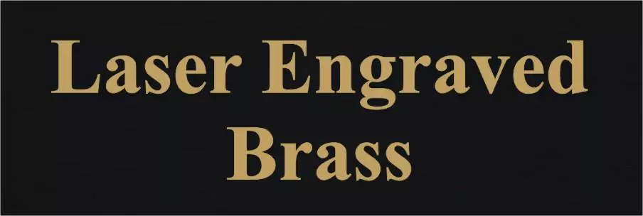 laser engraved black brass